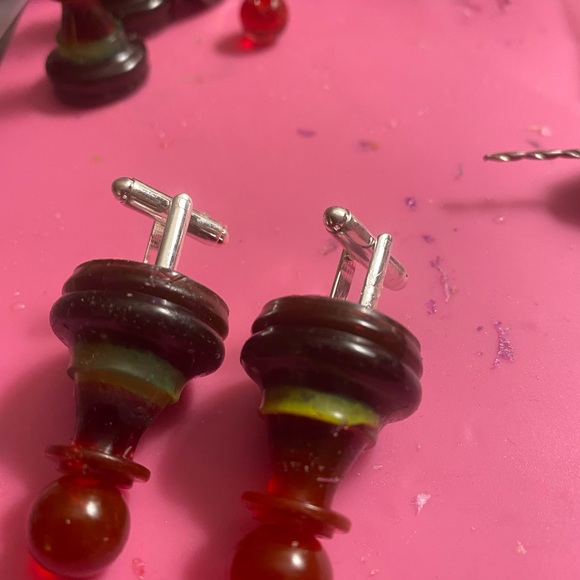 Handmade UV Resin “pawn” cufflinks - Picture 2 of 2
